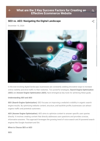 SEO vs. AEO: Navigating the Digital Landscape