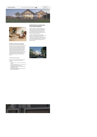 Passive House Architects Melbourne