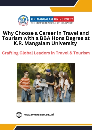 Why Choose a Career in Travel and Tourism with a BBA Hons Degree at K.R. Mangalam University