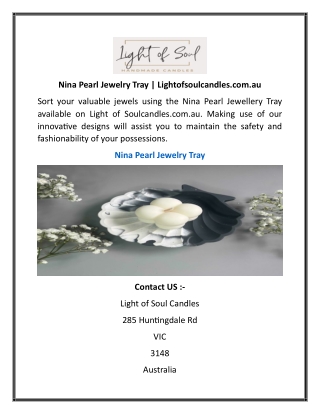 Nina Pearl Jewelry Tray  Lightofsoulcandles.com.au