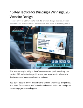 15 Key Tactics for Building a Winning B2B Website Design