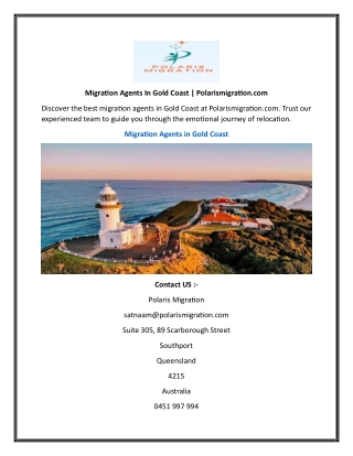 Migration Agents In Gold Coast  Polarismigration.com