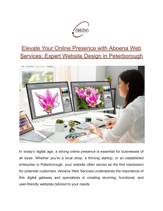 Elevate Your Online Presence with Aboena Web Services_ Expert Website Design in Peterborough