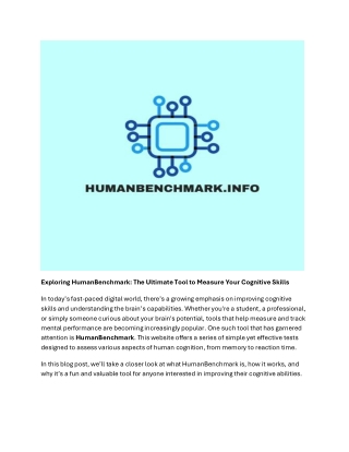 Tracking Cognitive Improvement: A Step-by-Step Guide to Using HumanBenchmark Reg