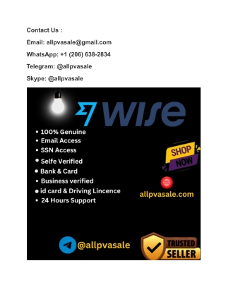 Top 08 Sites to Buy Verified Wise Account In years