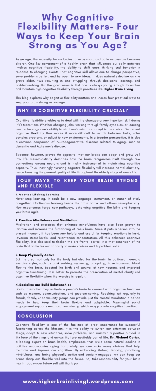 Why Cognitive Flexibility Matters- Four Ways to Keep Your Brain Strong as You Age