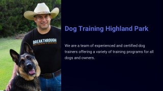 Dog Training Highland Park