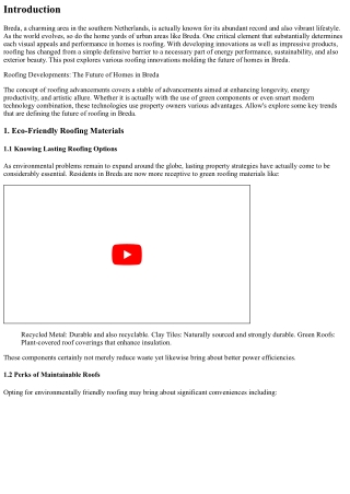Roofing Developments: The Future of Residential Properties in Breda