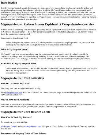 Myprepaidcenter Redeem Process Explained: A Comprehensive Overview
