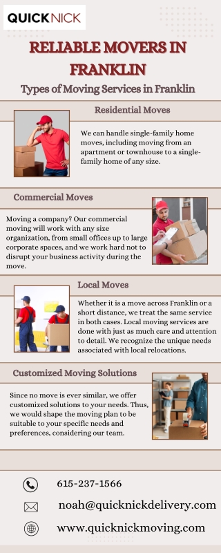 Professional Movers in Franklin | QuickNick Moving Services