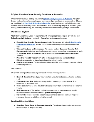 BCyber_ Premier Cyber Security Solutions in Australia