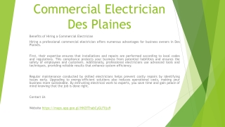 Commercial Electrician Des Plaines