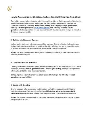 How to Accessorize for Christmas Parties_ Jewelry Styling Tips from Chivri.docx
