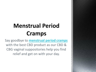 Menstrual Period Cramps