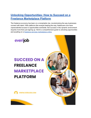 Unlocking Opportunities_ How to Succeed on a Freelance Marketplace Platform
