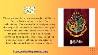 Harry Potter Embroidery Designs: Bring Magic to Your Projects