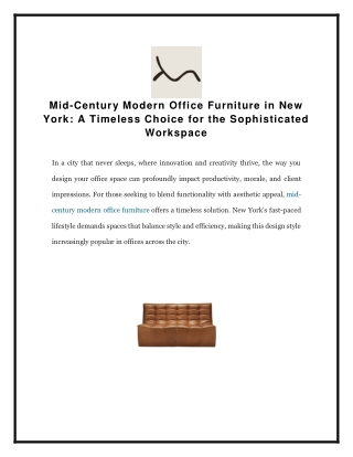 Mid-Century Modern Office Furniture in New York