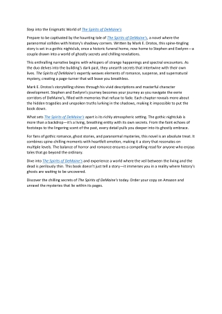 The Spirits of DeMaine's