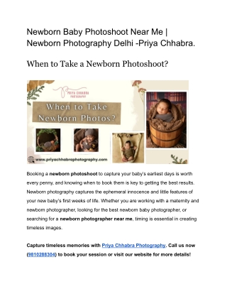 Newborn Baby Photoshoot Near Me | Newborn Photography Delhi -Priya Chhabra.