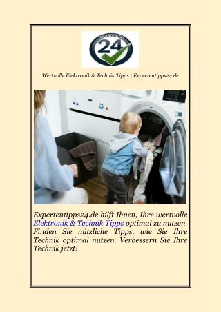 Wertvolle Elektronik & Technik Tipps | Expertentipps24.de