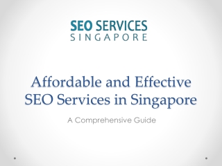 Affordable and Effective SEO Services in Singapore