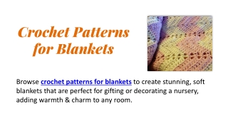 Crochet Patterns for Blankets