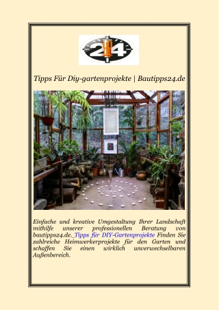 Tipps Für Diy-gartenprojekte  Bautipps24.de