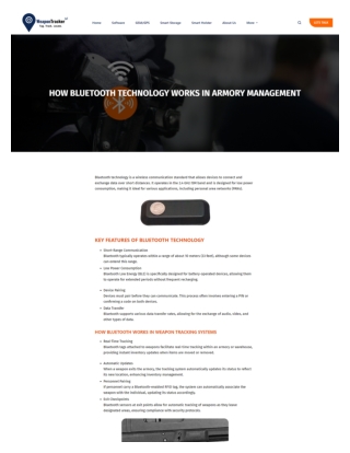 Bluetooth Weapon Tracking