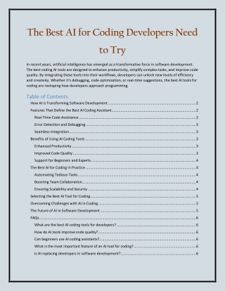 The Best AI for Coding Developers Need to Try