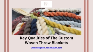 Key Qualities of The Custom Woven Throw Blankets