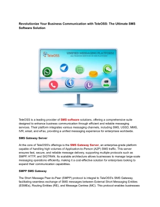 Revolutionize Your Business Communication with TeleOSS_ The Ultimate SMS Software Solution