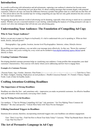 “Tips for Writing Compelling Ad Copy”