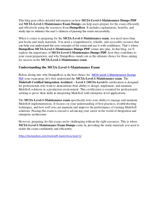 MCIA-Level-1-Maintenance Study GuideHow to Overcome Exam Challenges