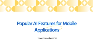 Popular AI Features for Mobile Applications | Protonshub Technologies