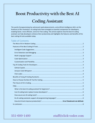Boost Productivity with the Best AI Coding Assistant