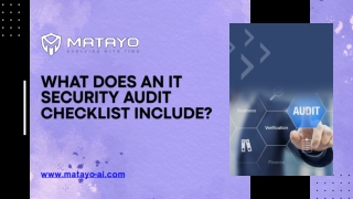 What does an IT security audit checklist include