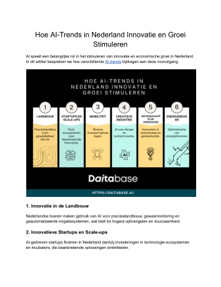 Hoe AI-Trends in Nederland Innovatie en Groei Stimuleren