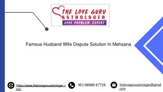 Famous Husband Wife Dispute Solution In Mehsana