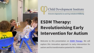 ESDM Therapy Revolutionising Early Intervention for Autism