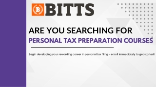 Are You Searching For Personal Tax Preparation Courses
