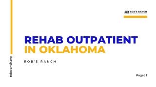 Find Hope and Healing with Rob’s Ranch Outpatient Rehab