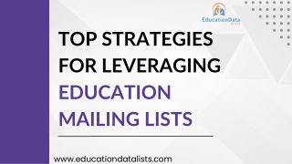 Top Strategies for Leveraging Education Mailing Lists
