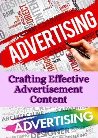 Crafting Effective Advertisement Content