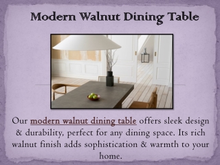 Modern Walnut Dining Table
