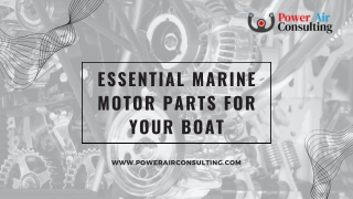 Basic Marine Motor Parts for Your Boat