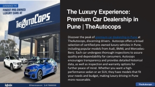 Best Premium car Dealership In Pune with TheAutocops