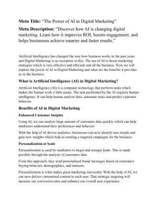 AI: Redefining Digital Marketing
