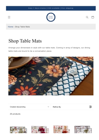 Stylish Table Mats to Elevate Your Dining Experience in India