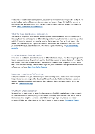 Best glass door fridge australia