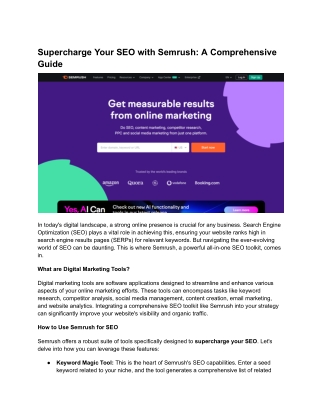 Supercharge Your SEO with Semrush_ A Comprehensive Guide